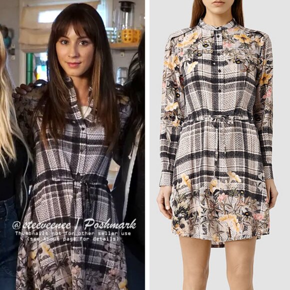 AllSaints Silk Sanko Kinori Dress ASO Spencer Hastings - Picture 1 of 10